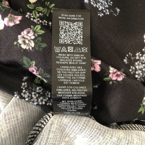 ASOS Women's Size 18 Floral Square Neckline Mini Dress - Picture 9 of 9